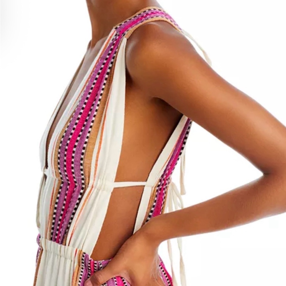NWT LemLem lelisa V-neck swim cover up Maxi Dress size M - Picture 4 of 10